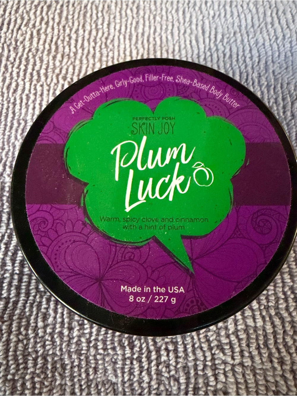 Perfectly Posh Plum Luck Skin Joy Body Butter - Sealed, Discontinued scent